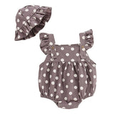 Polka Dotted Onesie and Bonnet Set