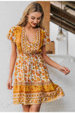Boho Floral Print Summer Dress